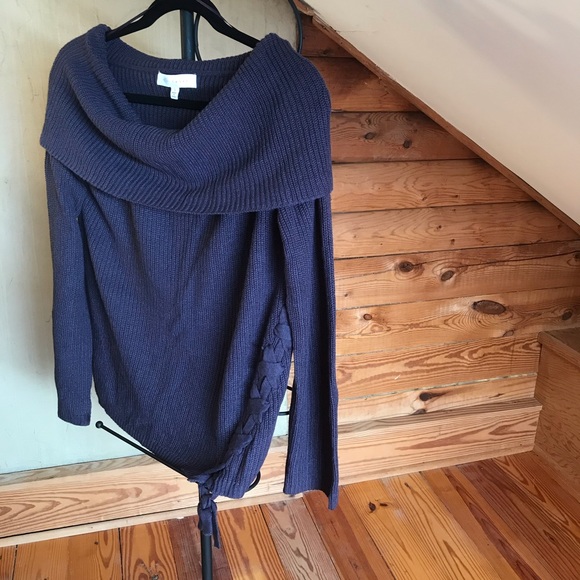 Fever Eggplant Knit Sweater, EUC, L - Picture 2 of 16